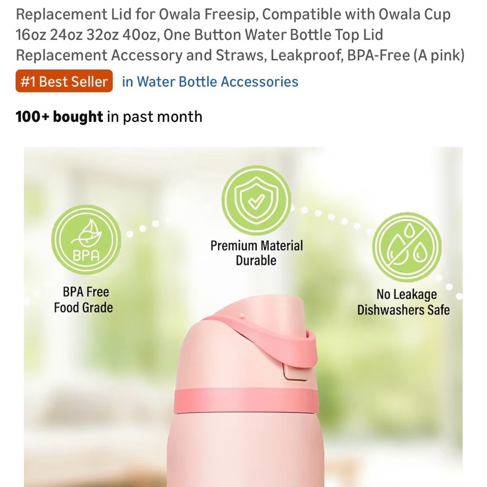 Replacement Lid for Owala Freesip Water Bottle